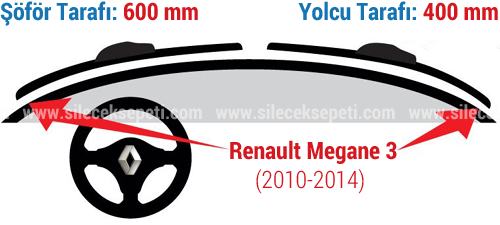 Megane 3 Silecek Ölçüleri