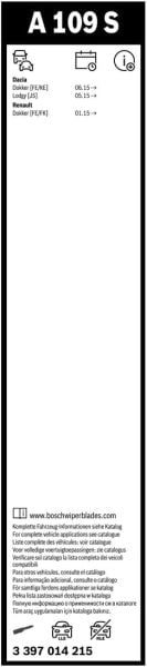 Renault Express Silecek (2021-2025) Bosch Aerotwin A109S