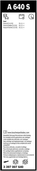 Ford Focus 3 Silecek Seti (2012-2018) Bosch Aerotwin A640S