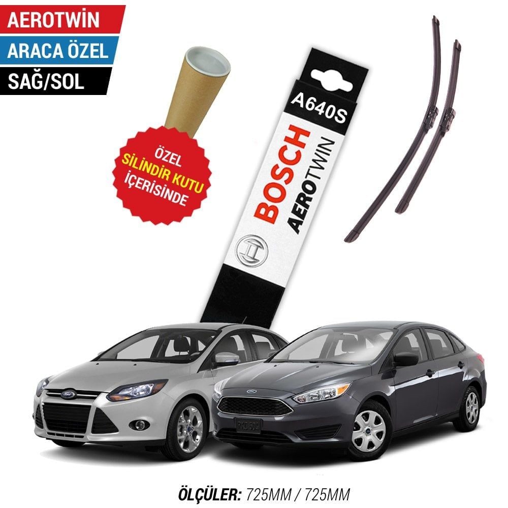Ford Focus 3 Silecek Seti (2012-2018) Bosch Aerotwin A640S