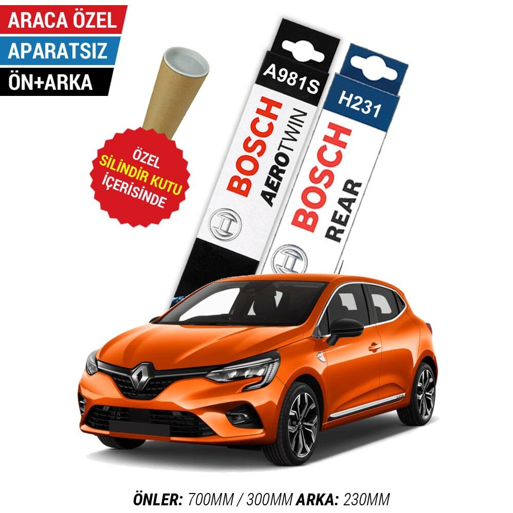 Renault Clio 5 Ön Arka Silecek (2020-2025) Bosch Aerotwin