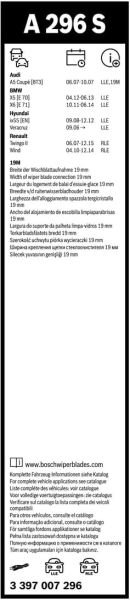 Bosch Aerotwin Silecek A296S (600/500) 3397007296