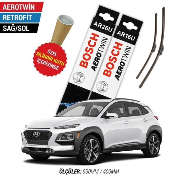Hyundai Kona Silecek Takımı (2018-2022) Bosch Aerotwin