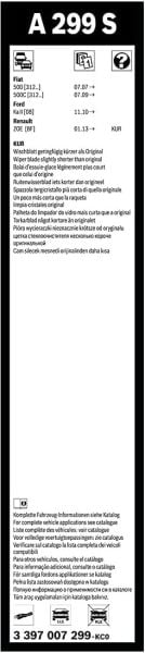 Bosch Aerotwin Silecek A299S (600/340) 3397007299