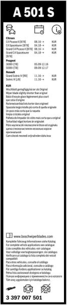 Bosch Aerotwin Silecek A501S (800/680) 3397007501
