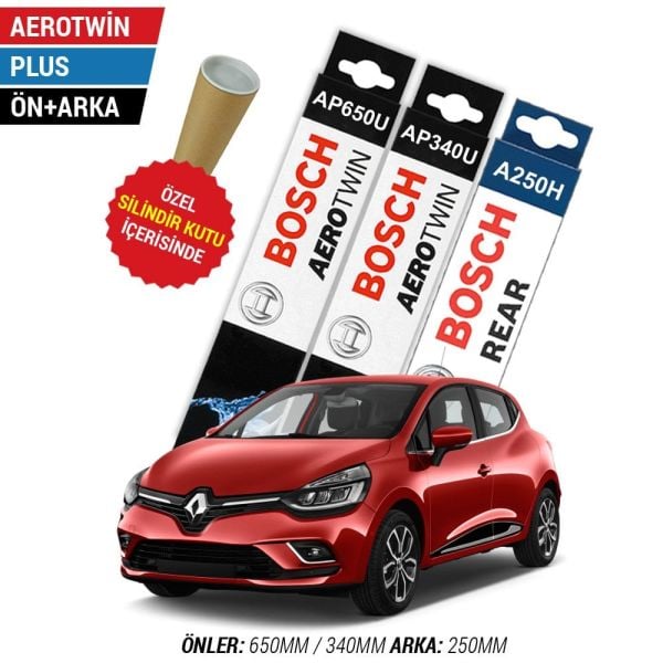 Renault Clio 4 Ön Arka Silecek (2012-2020) Bosch Aerotwin Plus
