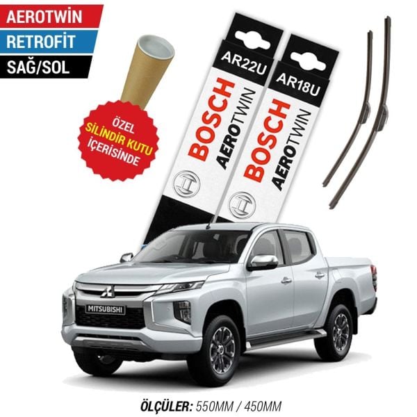 Mitsubishi L200 Silecek Takımı (2019-2022) Bosch Aerotwin