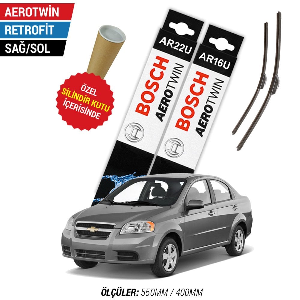 Chevrolet Aveo Sedan Silecek Takımı (2006-2011) Bosch Aerotwin