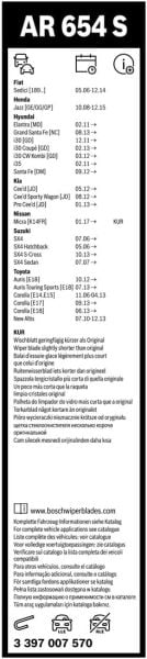 Bosch Aerotwin Silecek AR654S (650/340) 3397007570