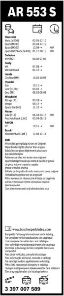 Bosch Aerotwin Silecek AR553S (550/340) 3397007589