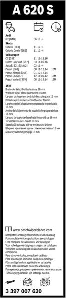 Bosch Aerotwin Silecek A620S (600/475) 3397007620
