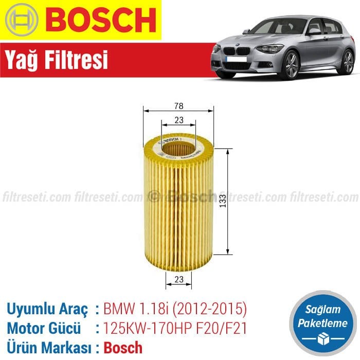 BMW 1.18i F20/F21 Bosch Yağ Filtresi (2012-2015)