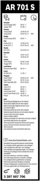Bosch Aerotwin Silecek AR701S (650/500) 3397007706