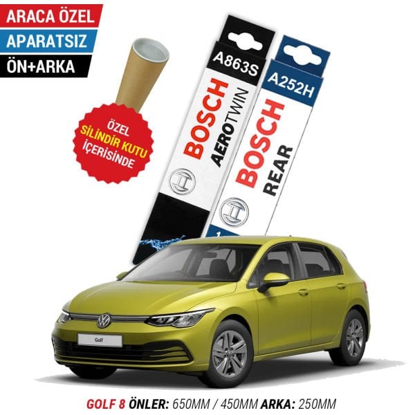 Vw Golf 8 / 8.5 Ön Arka Silecek 2021-2025 Bosch Aerotwin