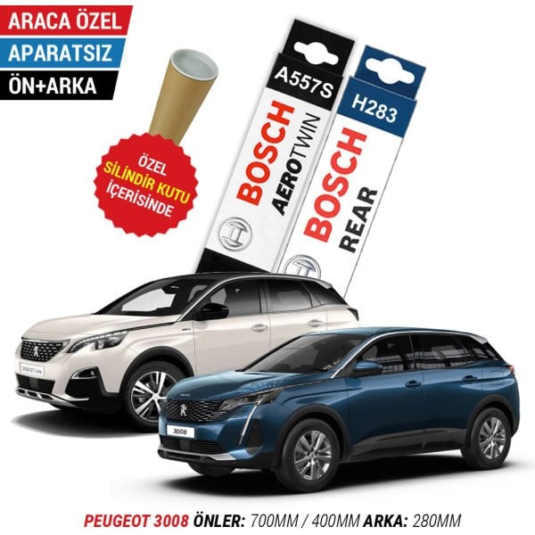 Peugeot 3008 Ön Arka Silecek (2017-2024) Bosch Aerotwin