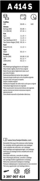 Renault Megane E-Tech Silecek (2023-2025) Bosch Aerotwin A414S