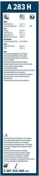 Mg Hs 1.5 Phev Arka Silecek (2024-2026) Bosch Rear A283H