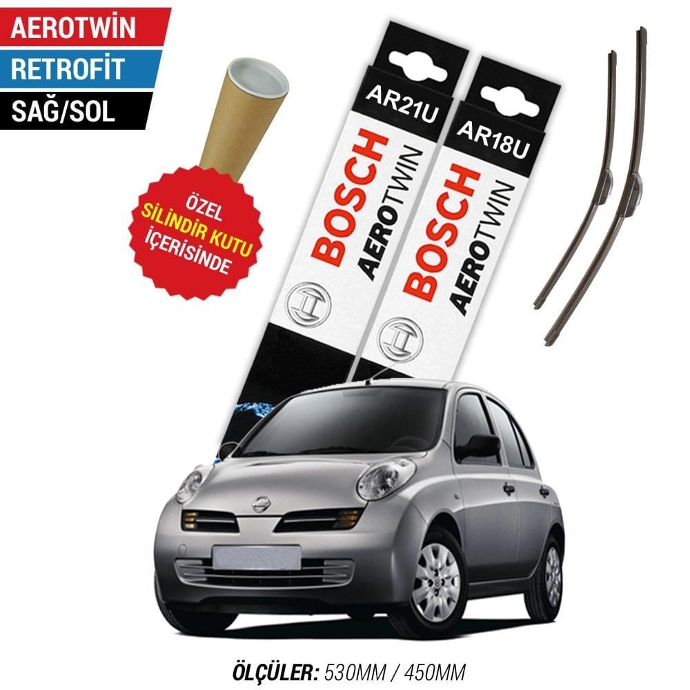Nissan Micra Silecek Takımı (2005-2010) Bosch Aerotwin