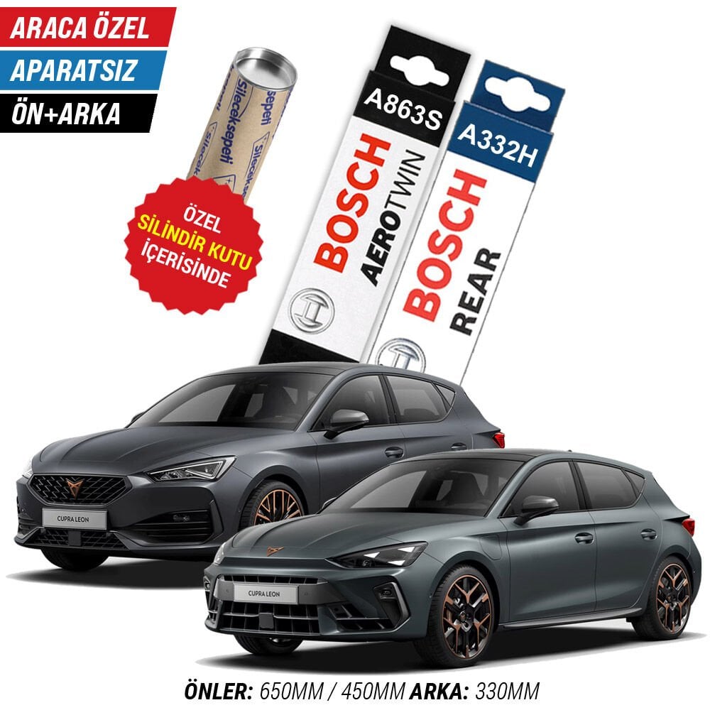 Cupra Leon Ön Arka Silecek (2023-2025) Bosch Aerotwin
