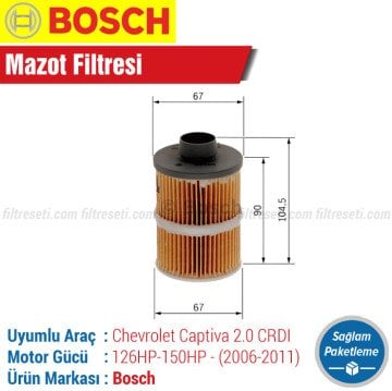 Chevrolet Captiva 2.0 CRDI Bosch Mazot Filtresi (2006-2011)