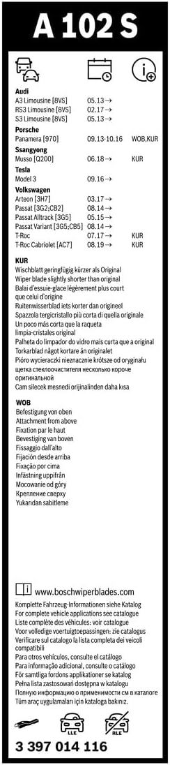 Bosch Aerotwin Silecek A102S (650/475) 3397014116