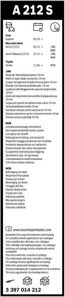 Bosch Aerotwin Silecek A212S (650/550) 3397014212