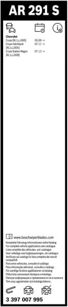 Ssangyong Torres Silecek (2023-2026) Bosch Aerotwin AR291S