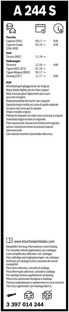 Bosch Aerotwin Silecek A244S (625/550) 3397014244