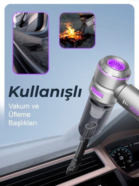 Auhma AHV-02 Kablosuz Araç İçi Süpürge 20.000PA