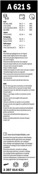 Bosch Aerotwin Silecek A621S (650/500) 3397014621