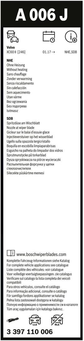Bosch Aerotwin Silecek A006J (650/475) 3397110006
