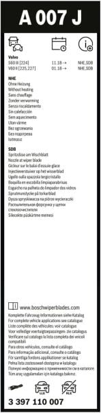 Bosch Aerotwin Silecek A007J (600/500) 3397110007