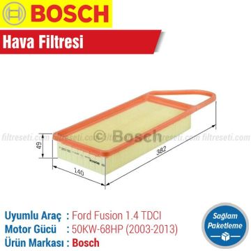 Ford Fusion 1.4 TDCI Bosch Filtre Bakım Seti (2003-2013) Hava-Yağ-Polen
