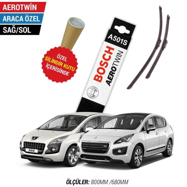 Peugeot 3008 Silecek Seti (2009-2016) Bosch Aerotwin A501S