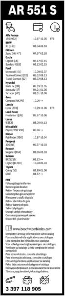 Bosch Aerotwin Silecek AR551S (550/500) 3397118905