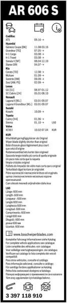 Bosch Aerotwin Silecek AR606S (600/500) 3397118910