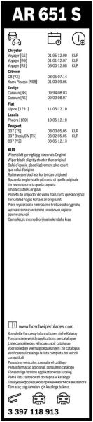 Bosch Aerotwin Silecek AR651S (650/650) 3397118913