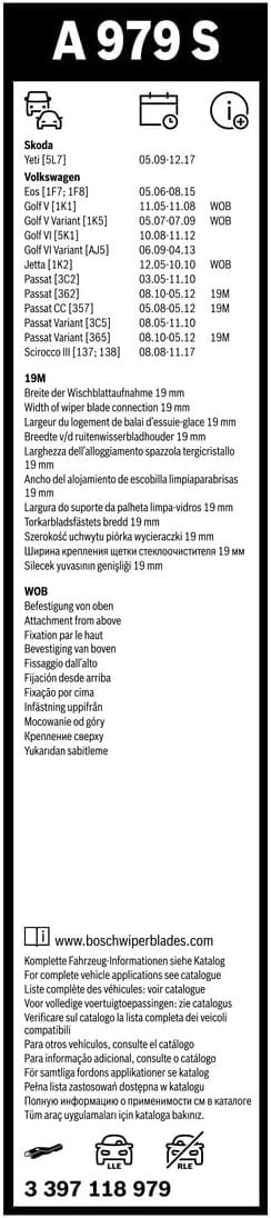Bosch Aerotwin Silecek A979S (600/475) 3397118979