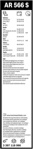 Bosch Aerotwin Silecek AR566S (475/425) 3397118990