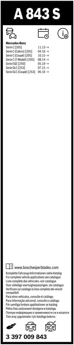Bosch Aerotwin Silecek A843S (550/550) 3397009843