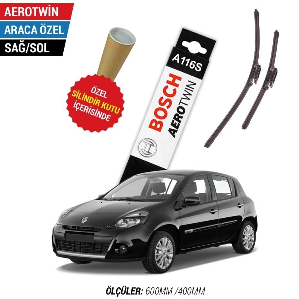 Renault Clio 3 Silecek Takımı (2006-2011) Bosch Aerotwin A116S