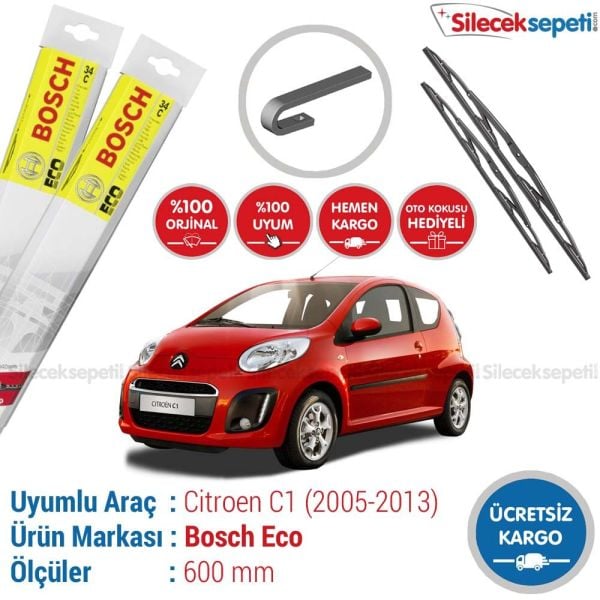 Citroen C1 Silecek Takımı (2005-2013) Bosch Eco