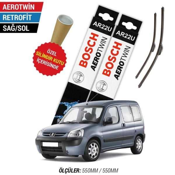 Peugeot Partner Silecek Takımı (2002-2009) Bosch Aerotwin
