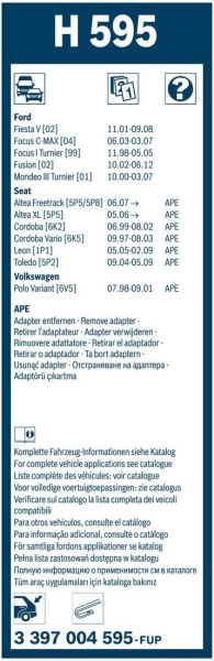 Bosch Rear H595 Arka Silecek 280mm