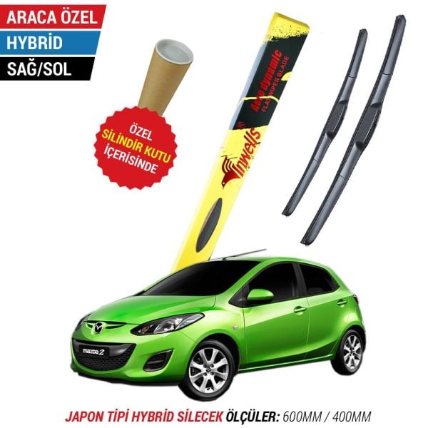 Mazda 2 İnwells Hybrid Silecek (2008-2012)