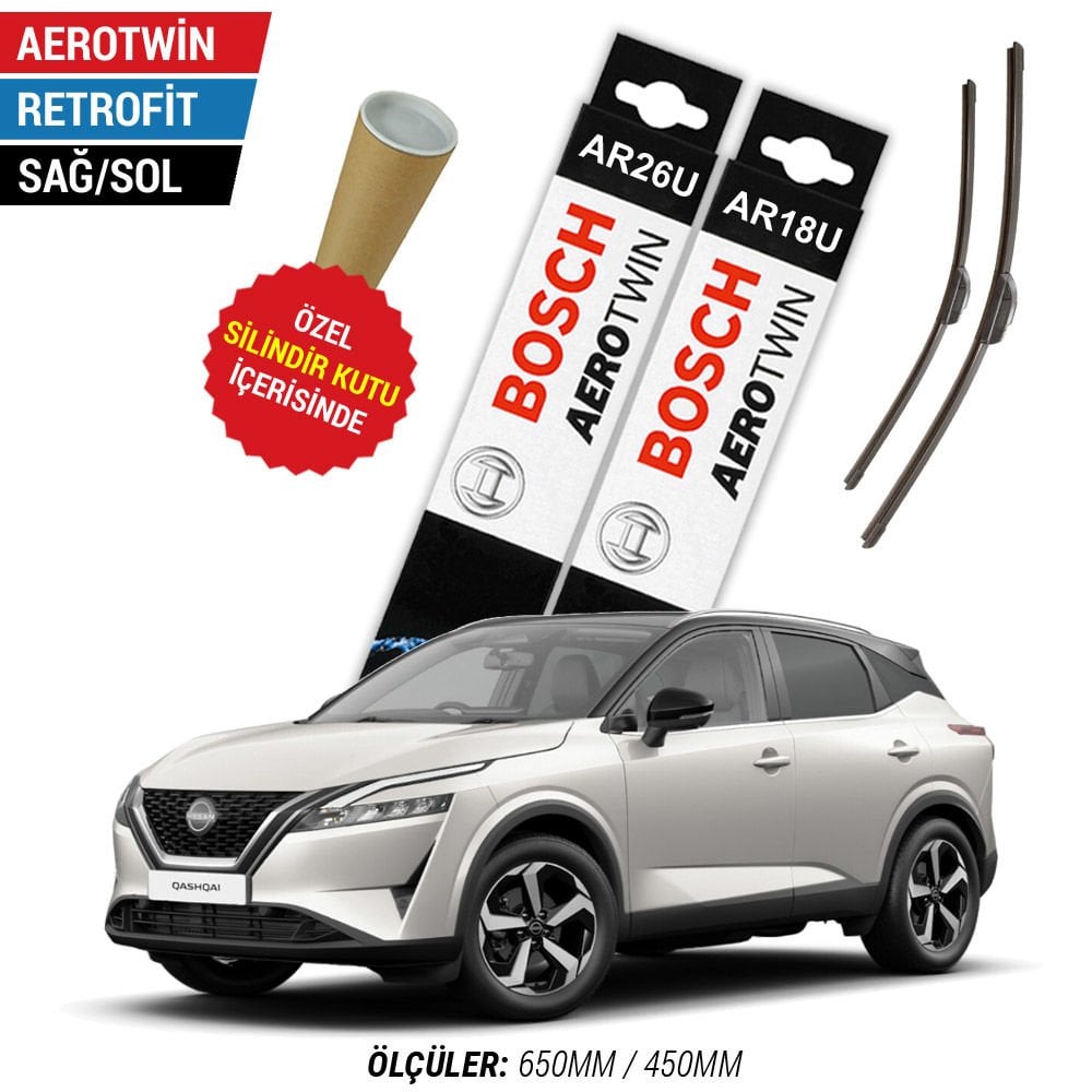 Nissan Qashqai Silecek (2022-2026) Bosch Aerotwin Retrofit