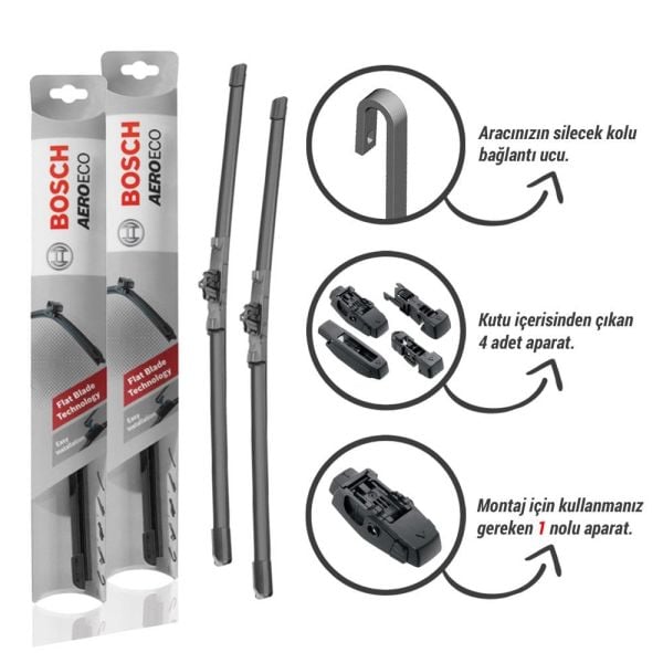 Toyota Hilux Silecek Seti (2016-2025) Bosch Aeroeco