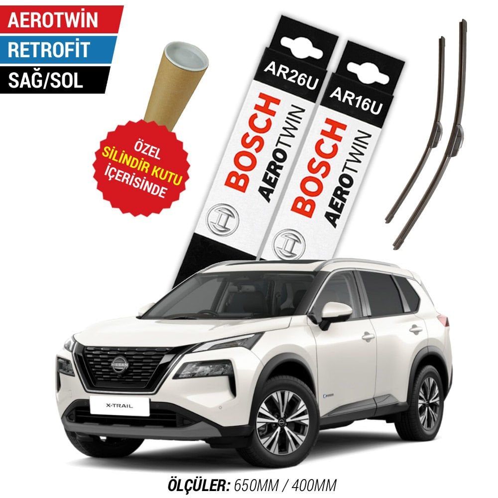 Nissan X-Trail Silecek (2022-2025) Bosch Aerotwin Retrofit