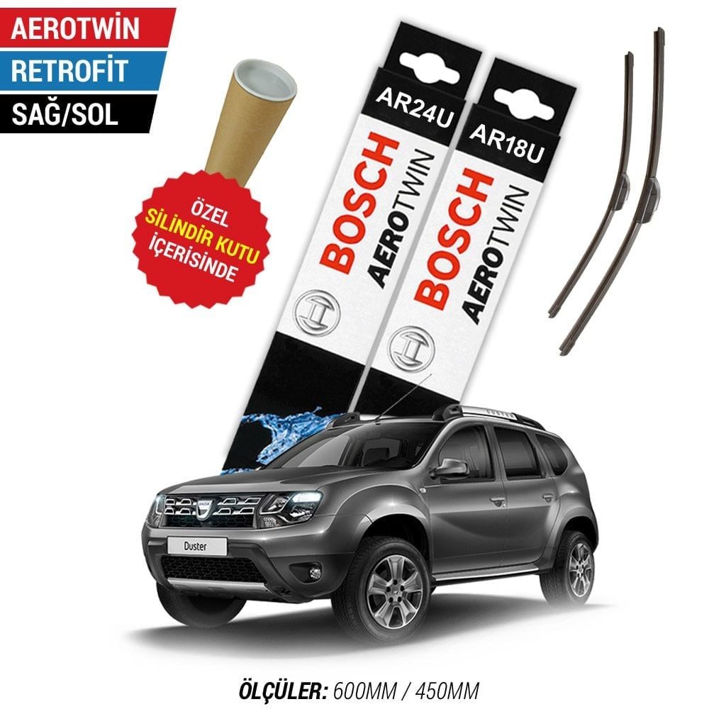 Dacia Duster Silecek Takımı (2015-2016) Bosch Aerotwin Retrofit