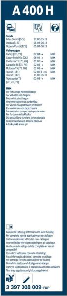 Bosch Rear A400H Arka Silecek 400mm